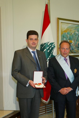 Read more about the article President of Lebanon decorates Chairman Anthony Bailey
